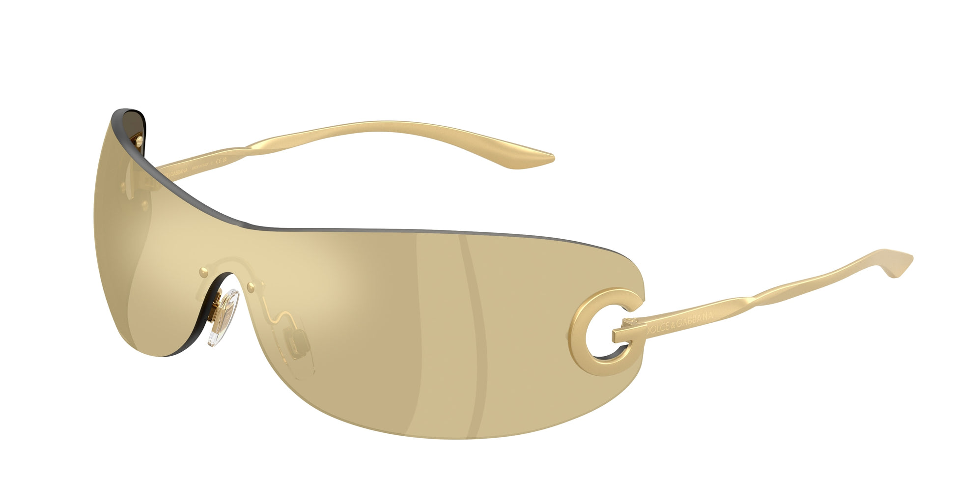 DOLCE & GABBANA DG2308 Butterfly Sunglasses  12246E-Matte Gold 0-125-141 - Color Map Gold