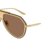 DOLCE & GABBANA DG2309 Pilot Sunglasses  02/73-Gold 0-145-143 - Color Map Gold