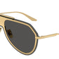 DOLCE & GABBANA DG2309 Pilot Sunglasses  02/87-Gold 0-145-143 - Color Map Gold