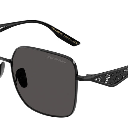 DOLCE & GABBANA DG2310 Square Sunglasses  01/87-Black 57-145-16 - Color Map Black
