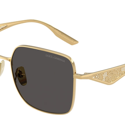 DOLCE & GABBANA DG2310 Square Sunglasses  02/87-Gold 57-145-16 - Color Map Gold