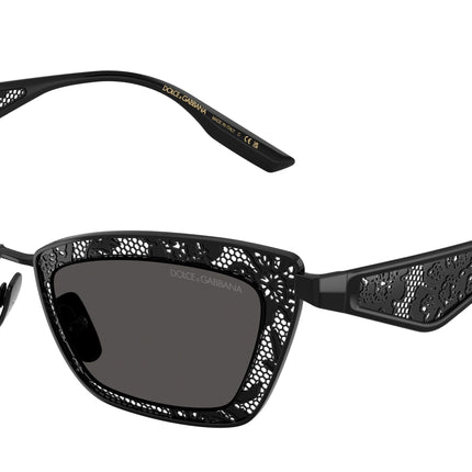 DOLCE & GABBANA DG2311 Cat Eye Sunglasses  01/87-Black 51-145-20 - Color Map Black
