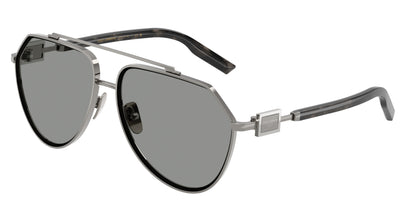 DOLCE & GABBANA DG2315 Pilot Sunglasses  04/1-Gunmetal 62-145-14 - Color Map Grey