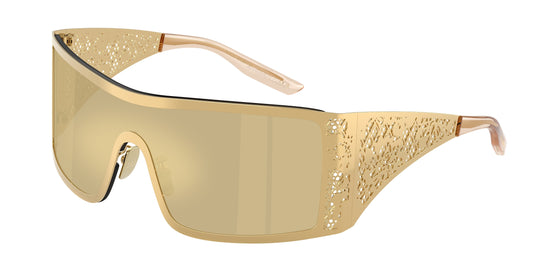 DOLCE & GABBANA DG2317 Rectangle Sunglasses  02/7I-Gold 38-130-138 - Color Map Gold