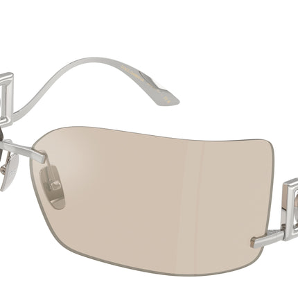 DOLCE & GABBANA DG2319 Rectangle Sunglasses  05/6G-Silver 76-110-13 - Color Map Silver