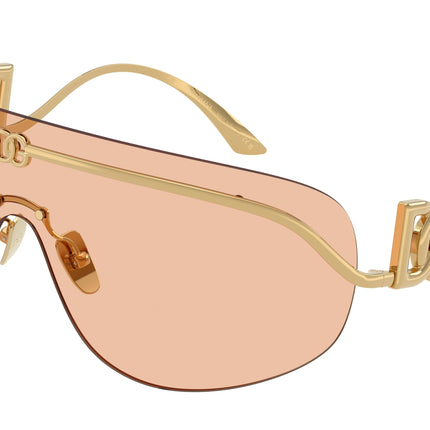 DOLCE & GABBANA DG2320 Pillow Sunglasses  02/73-Gold 0-115-140 - Color Map Gold