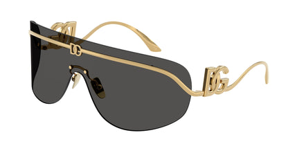 DOLCE & GABBANA DG2320 Pillow Sunglasses  02/87-Gold 0-115-140 - Color Map Gold