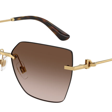 DOLCE & GABBANA DG2321 Cat Eye Sunglasses  02/13-Gold 62-140-14 - Color Map Gold