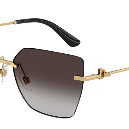 DOLCE & GABBANA DG2321 Cat Eye Sunglasses  02/8G-Gold 62-140-14 - Color Map Gold