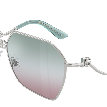DOLCE & GABBANA DG2326 Pilot Sunglasses  05/EL-Silver 62-145-10 - Color Map Silver