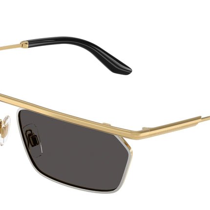 DOLCE & GABBANA DG2327 Rectangle Sunglasses  131387-Gold/Silver 60-145-14 - Color Map Gold