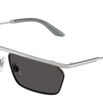 DOLCE & GABBANA DG2327 Rectangle Sunglasses  132487-Silver/Matte Black 60-145-14 - Color Map Silver
