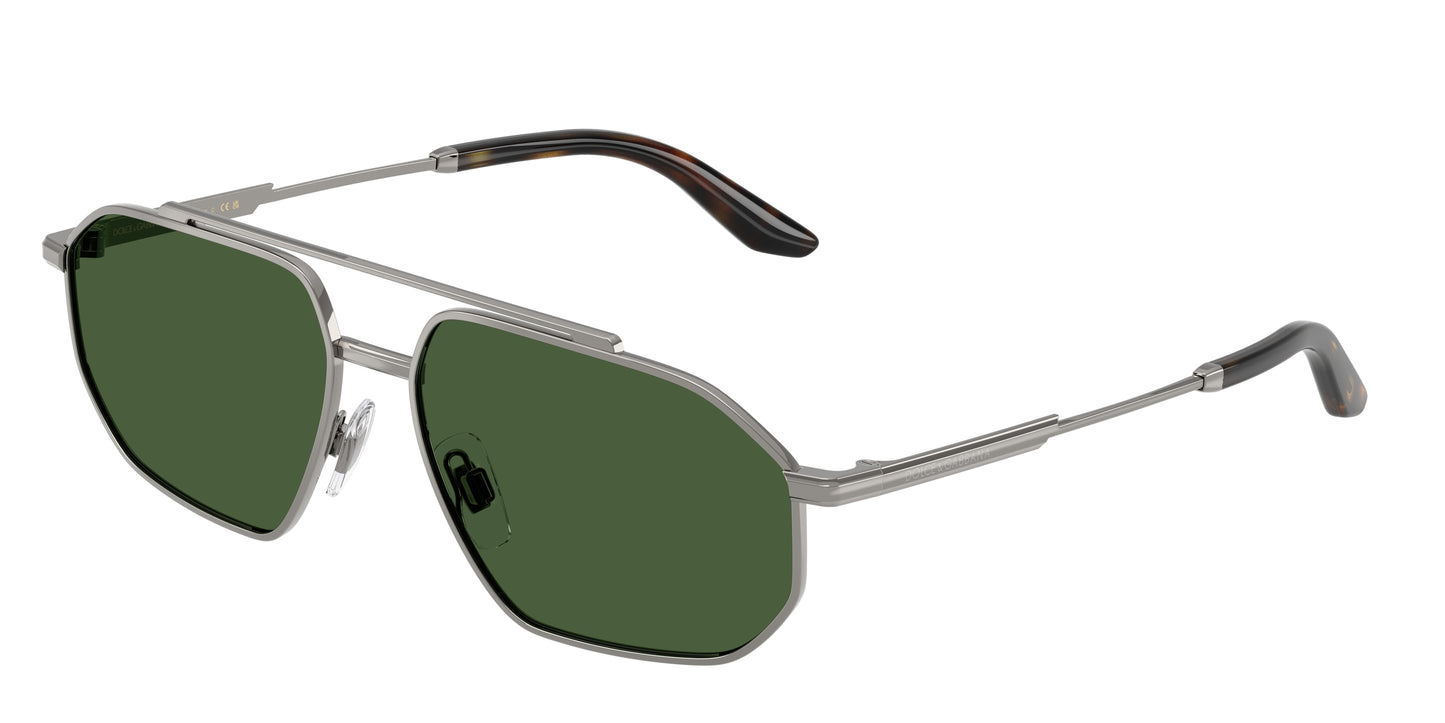 DOLCE & GABBANA DG2328 Pilot Sunglasses  04/71-Gunmetal 59-145-15 - Color Map Grey
