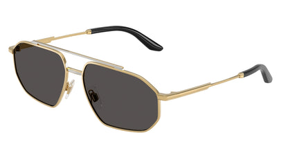 DOLCE & GABBANA DG2328 Pilot Sunglasses  131387-Gold/Silver 59-145-15 - Color Map Gold