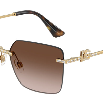 DOLCE & GABBANA DG2332B Square Sunglasses  02/13-Gold 59-145-15 - Color Map Gold