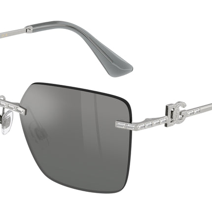 DOLCE & GABBANA DG2332B Square Sunglasses  05/88-Silver 59-145-15 - Color Map Silver