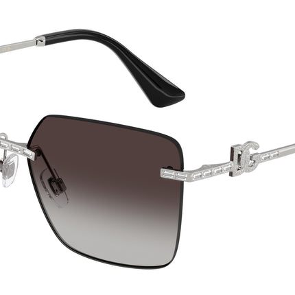 DOLCE & GABBANA DG2332B Square Sunglasses  05/8G-Silver 59-145-15 - Color Map Silver