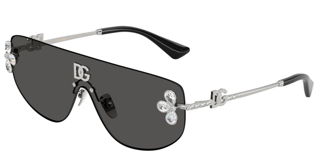 DOLCE & GABBANA DG2333B Rectangle Sunglasses  05/87-Silver 0-145-138 - Color Map Silver