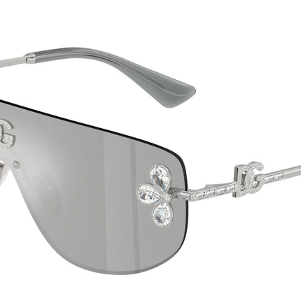 DOLCE & GABBANA DG2333B Rectangle Sunglasses  05/8V-Silver 0-145-138 - Color Map Silver