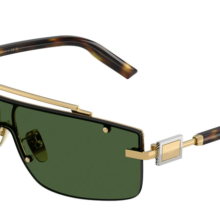 DOLCE & GABBANA DG2335 Rectangle Sunglasses  02/71-Gold 0-145-140 - Color Map Gold