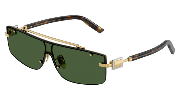 DOLCE & GABBANA DG2335 Rectangle Sunglasses  02/71-Gold 0-145-140 - Color Map Gold