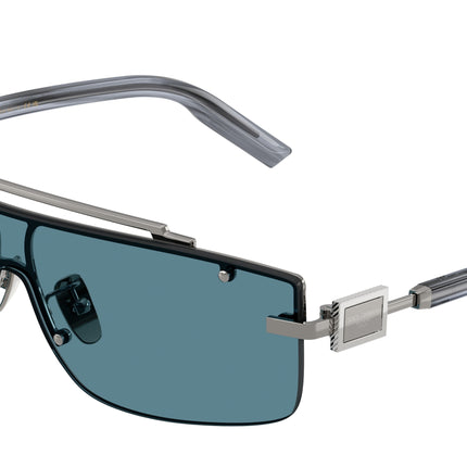 DOLCE & GABBANA DG2335 Rectangle Sunglasses  04/80-Gunmetal 0-145-140 - Color Map Grey