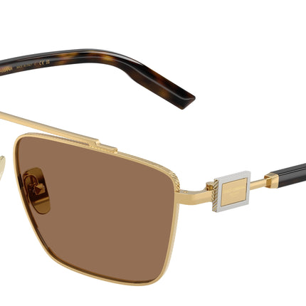 DOLCE & GABBANA DG2336 Square Sunglasses  02/73-Gold 59-145-12 - Color Map Gold