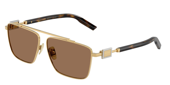 DOLCE & GABBANA DG2336 Square Sunglasses  02/73-Gold 59-145-12 - Color Map Gold