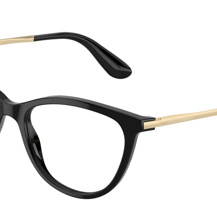 DOLCE & GABBANA DG3258 Butterfly Eyeglasses  501-Black 54-140-17 - Color Map Black