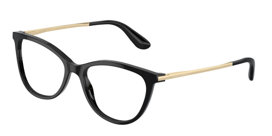 DOLCE & GABBANA DG3258 Butterfly Eyeglasses  501-Black 54-140-17 - Color Map Black