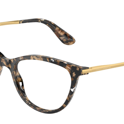DOLCE & GABBANA DG3258 Butterfly Eyeglasses  911-Cube Black/Gold 54-140-17 - Color Map Black