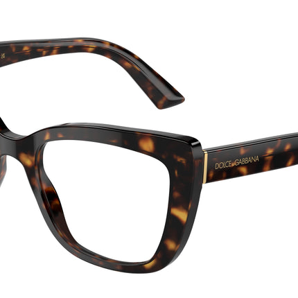 DOLCE & GABBANA DG3308 Cat Eye Eyeglasses  502-Havana 53-145-18 - Color Map Tortoise