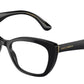 DOLCE & GABBANA DG3360 Cat Eye Eyeglasses  3246-Black/Transparent Grey 54-145-18 - Color Map Black