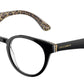 DOLCE & GABBANA DG3361 Round Eyeglasses  3299-Black On Leo Brown 48-145-20 - Color Map Black
