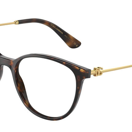 DOLCE & GABBANA DG3363 Butterfly Eyeglasses  502-Havana 54-145-18 - Color Map Tortoise