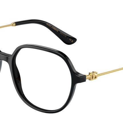 DOLCE & GABBANA DG3364 Butterfly Eyeglasses  501-Black 54-145-17 - Color Map Black