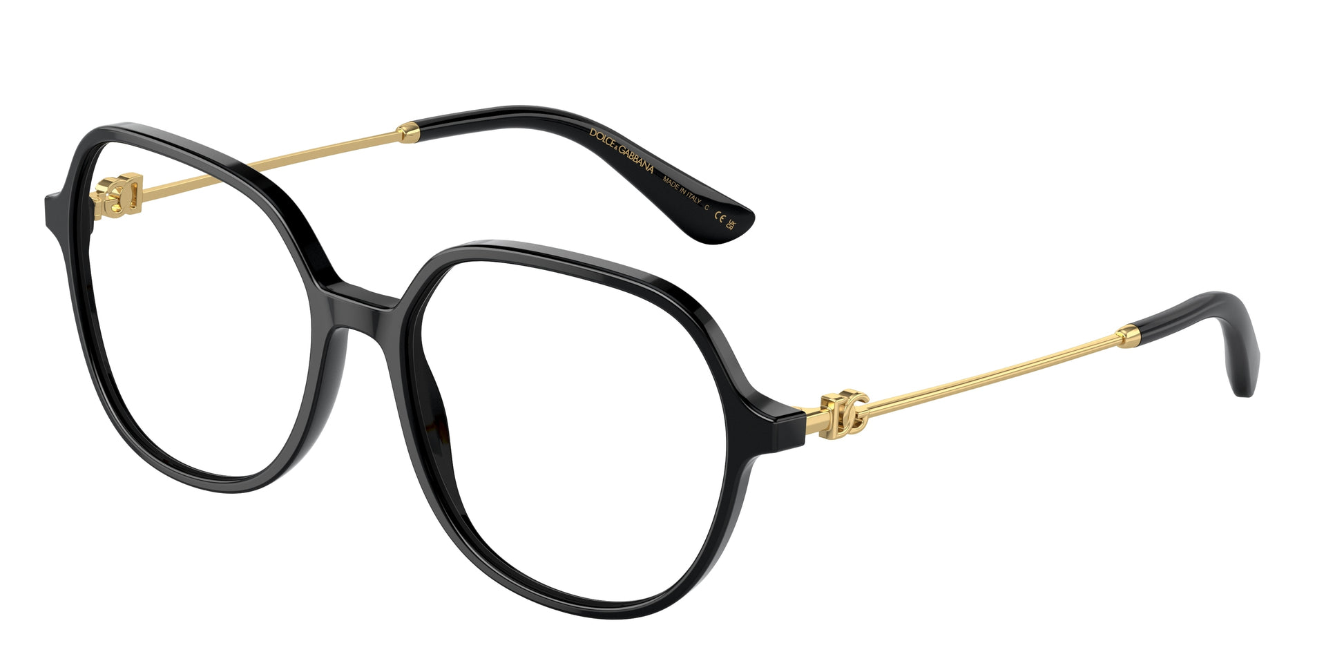 DOLCE & GABBANA DG3364 Butterfly Eyeglasses  501-Black 54-145-17 - Color Map Black