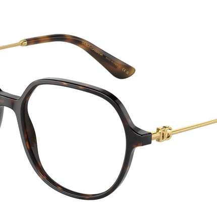 DOLCE & GABBANA DG3364 Butterfly Eyeglasses  502-Havana 54-145-17 - Color Map Tortoise