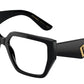 DOLCE & GABBANA DG3373 Square Eyeglasses  501-Black 55-145-16 - Color Map Black