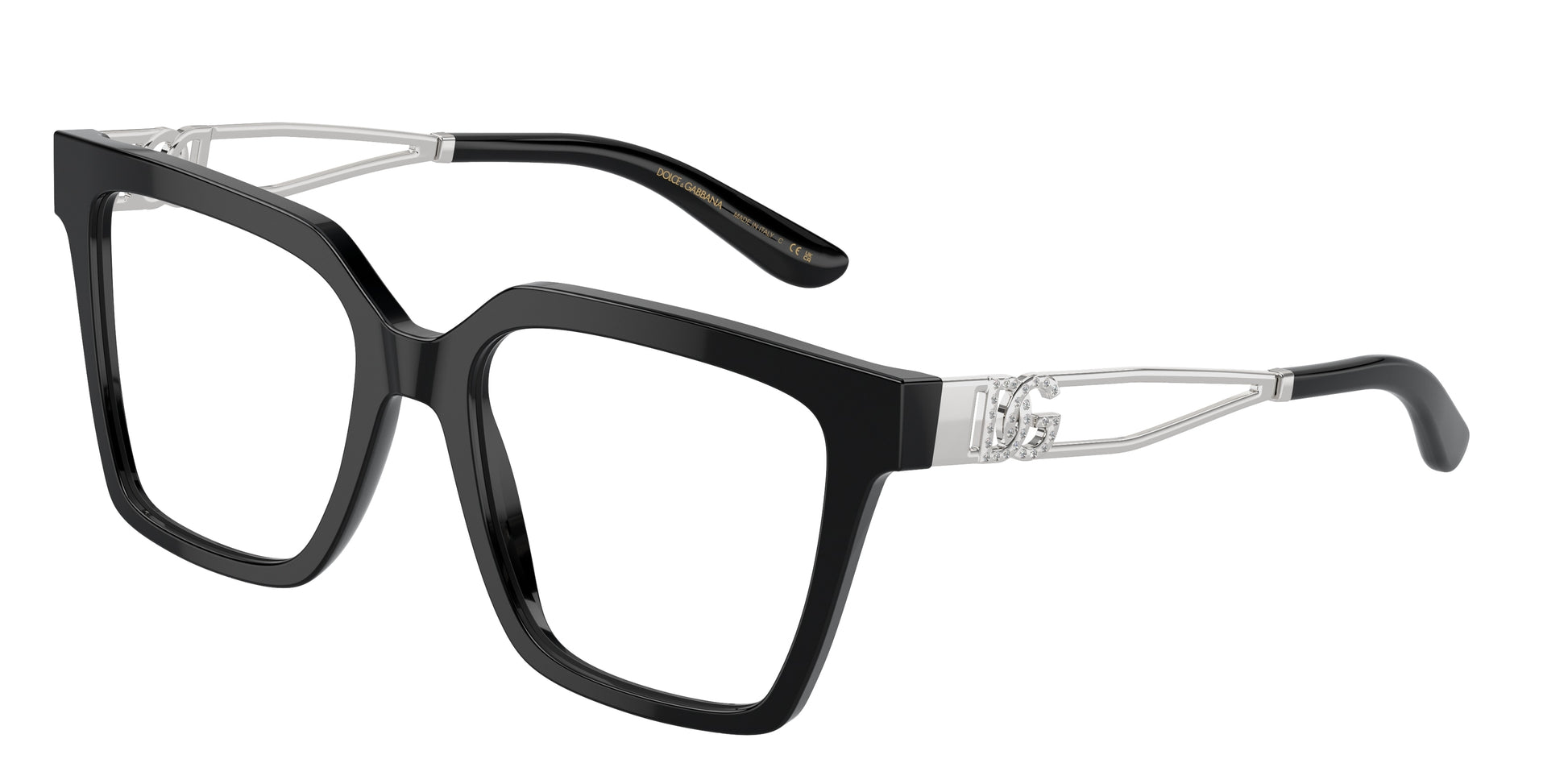 DOLCE & GABBANA DG3376B Square Eyeglasses  501-Black 53-140-18 - Color Map Black