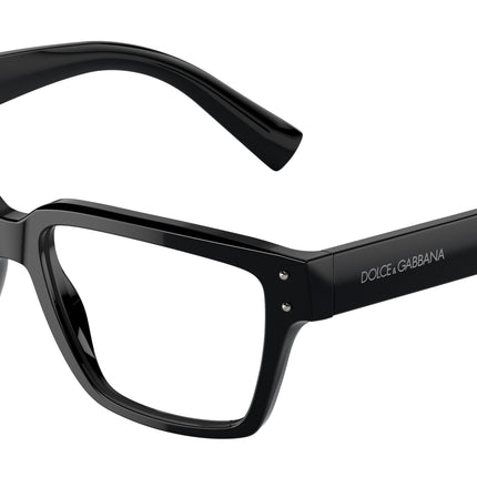 DOLCE & GABBANA DG3383 Square Eyeglasses  501-Black 55-145-16 - Color Map Black