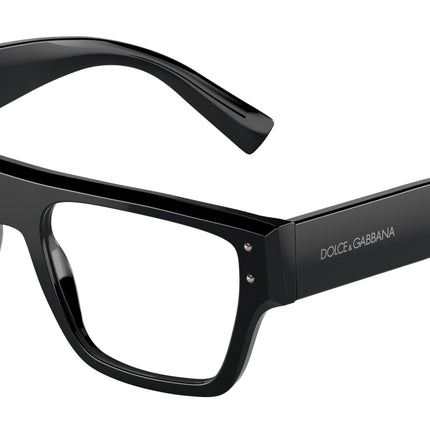 DOLCE & GABBANA DG3384 Square Eyeglasses  501-Black 54-145-19 - Color Map Black