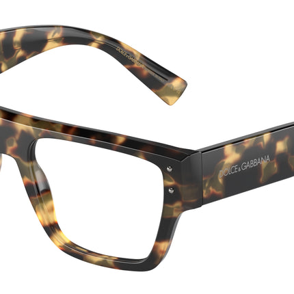 DOLCE & GABBANA DG3384 Square Eyeglasses  512-Havana Yellow 54-145-19 - Color Map Tortoise