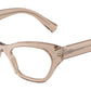 DOLCE & GABBANA DG3385 Cat Eye Eyeglasses  3432-Transparent Camel 54-145-19 - Color Map Brown