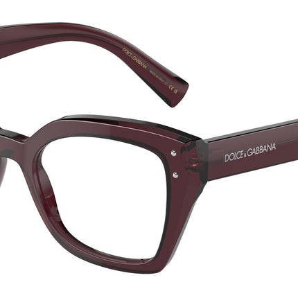 DOLCE & GABBANA DG3386 Butterfly Eyeglasses  3045-Transparent Violet 53-145-19 - Color Map Violet