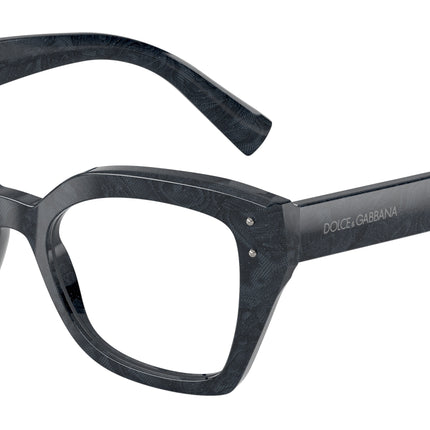 DOLCE & GABBANA DG3386 Butterfly Eyeglasses  3441-Grey Lace 53-145-19 - Color Map Multicolor