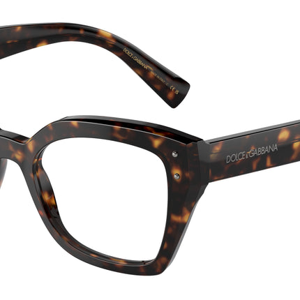 DOLCE & GABBANA DG3386 Butterfly Eyeglasses  502-Havana 53-145-19 - Color Map Tortoise