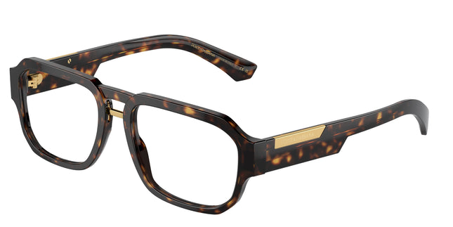 DOLCE & GABBANA DG3389 Pilot Eyeglasses  502-Havana 53-145-18 - Color Map Tortoise