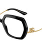 DOLCE & GABBANA DG3390B Irregular Eyeglasses  501-Black 56-145-18 - Color Map Black