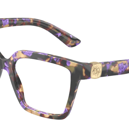 DOLCE & GABBANA DG3395 Square Eyeglasses  3439-Havana Blue Pearl 53-145-16 - Color Map Blue